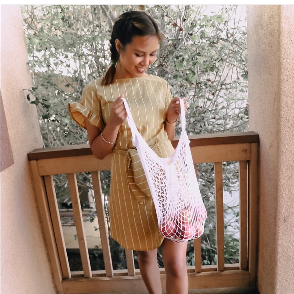 Mustard striped dress